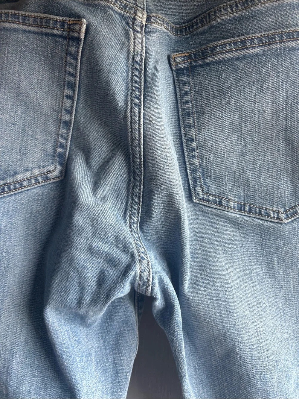 J Crew Flex Men’s 34x32 Blue Jeans Zip Up Straight Leg 5 Pocket